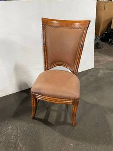 lot 501 image: Vintage Cassita Wood and Leather Dining Chair