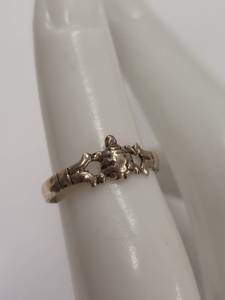 lot 41J image: Unique Sterling Silver Turtle Design Adjustable Ring