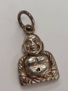 lot 46J image: Vintage Sterling Silver Buddha Charm Pendant .925