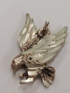lot 47J image: Sterling Silver Eagle Pendant Detailed Design
