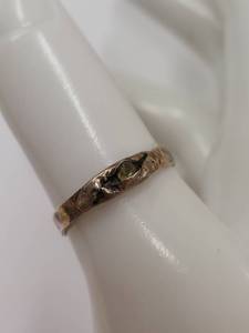 lot 59J image: Artisan Sterling Silver Ring with Green Gemstone