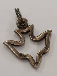 lot 71J image: Abstract Sterling Silver Modern Bird Pendant Charm