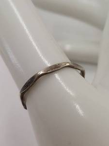 lot 95J image: Unique Textured Sterling Silver Ring Band