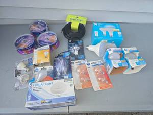 lot 106 image: light bulbs and cds