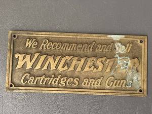 lot 4T image: Vintage Winchester Advertising Plaque Sign