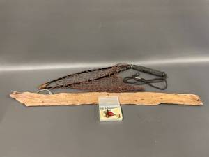 lot 9T image: Vintage Winchester Fishing Lure with Net & Case