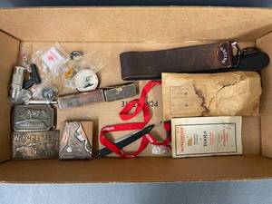 lot 11T image: Vintage Winchester Belt Buckles, Memorabilia & Accessories Lot