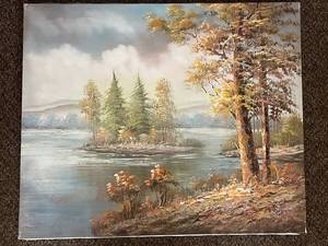lot 3U image: Serene Landscape Signed Original Oil Painting