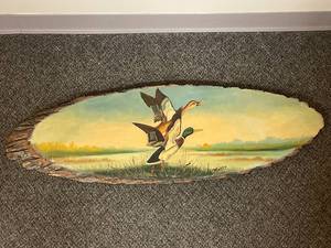 lot 5U image: Al Mohler Handcrafted Duck Painting on Wood
