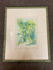 lot 9U image: Donabeth Jones Original Watercolor Framed