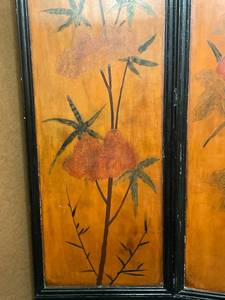 Vintage Oriental Design Folding Room Divider