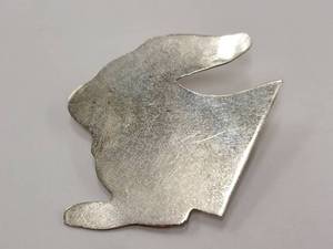 lot 14Q image: Sterling Silver Hare Cut Rabbit Pin Brooch Unique Design