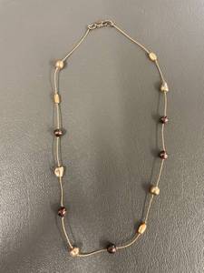 lot 23Q image: Sterling Silver Pearl Necklace 16