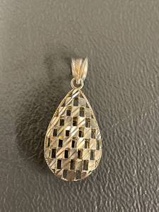 lot 46Q image: Sterling Silver Teardrop Pendant 925