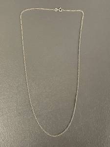 lot 47Q image: Elegant Sterling Silver Necklace Unique Chain Design