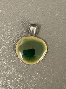 lot 57Q image: Sterling Silver Pendant with Green Stone