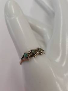 lot 66Q image: Sterling Silver Ring with Three Stones