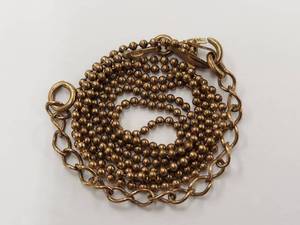 lot 89Q image: Sterling Silver Gold Tone Ball Chain Necklace