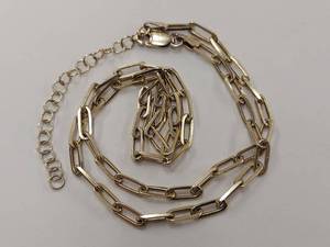 lot 92Q image: Sterling Silver Gold Tone Italian Chain Bracelet