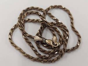 lot 106Q image: Sterling Silver 925 Rope Chain Italy 20