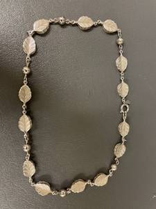 lot 112Q image: AMCO Sterling Silver Leaf Necklace
