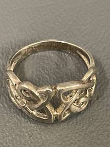 lot 124Q image: Sterling Silver Celtic Knot Ring