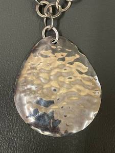 lot 137Q image: Handcrafted Hammered Sterling Silver Necklace