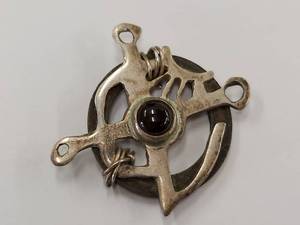 lot 147Q image: Sterling Silver Pendant With Intricate Design And Stone