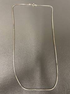 lot 159Q image: Italian Sterling Silver Box Chain Necklace