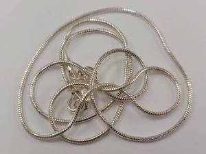 lot 175Q image: Sterling Silver Snake Chain Necklace - 18