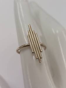 lot 176Q image: Minimalist Silver Bar Ring - Tested Sterling Silver