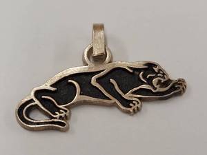 lot 177Q image: Vintage Silver Panther Pendant