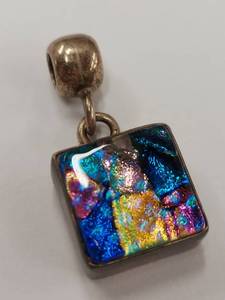 lot 179Q image: Dichroic Glass Silver Pendant