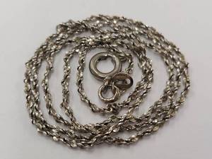 lot 195Q image: Sterling Silver Rope Chain Necklace 18 Inches