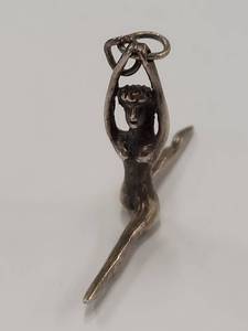lot 202Q image: Elegant Sterling Silver Pendant Ballerina Pose