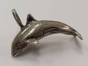 lot 207Q image: Sterling Silver Dolphin Pendant Classic Jewelry Piece