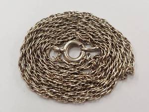 lot 209Q image: Elegant Sterling Silver Rope Chain Necklace