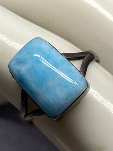 lot 12B image: Vintage Silver Ring with Larimar Stone Antique