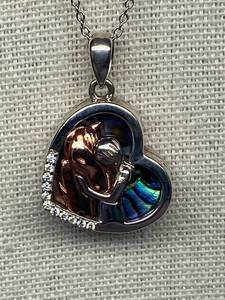 lot 21B image: Sterling Silver Heart Pendant Necklace