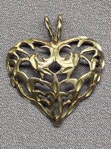 lot 30B image: Vintage Sterling Silver Heart Pendant, 925