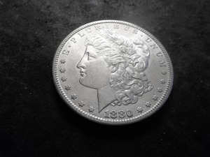 lot 5 image: 1880 S Morgan Silver Dollar