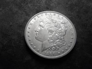 lot 13 image: 1890 Morgan Silver Dollar
