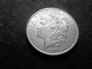 lot 15 image: 1891 Morgan Silver Dollar