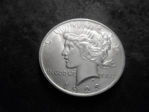 lot 27 image: 1923 Peace Silver Dollar