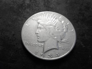 1934 S Peace Silver Dollar