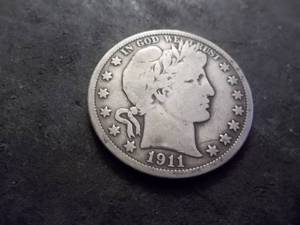lot 37 image: 1911 Barber Half Dollar