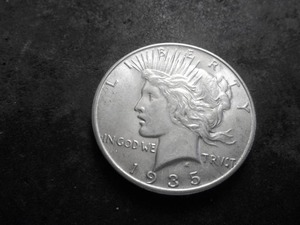 lot 36A image: 1935 S Peace Silver Dollar