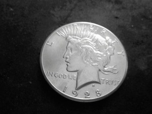 lot 33A image: 1928 Peace Silver Dollar