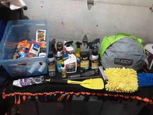 lot 8 image: Car Care Kit with Cleaning and Maintenance Products
