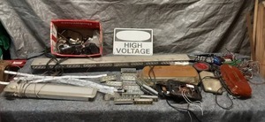 lot 13 image: Assortment of Automotive Lights and Wiring Components